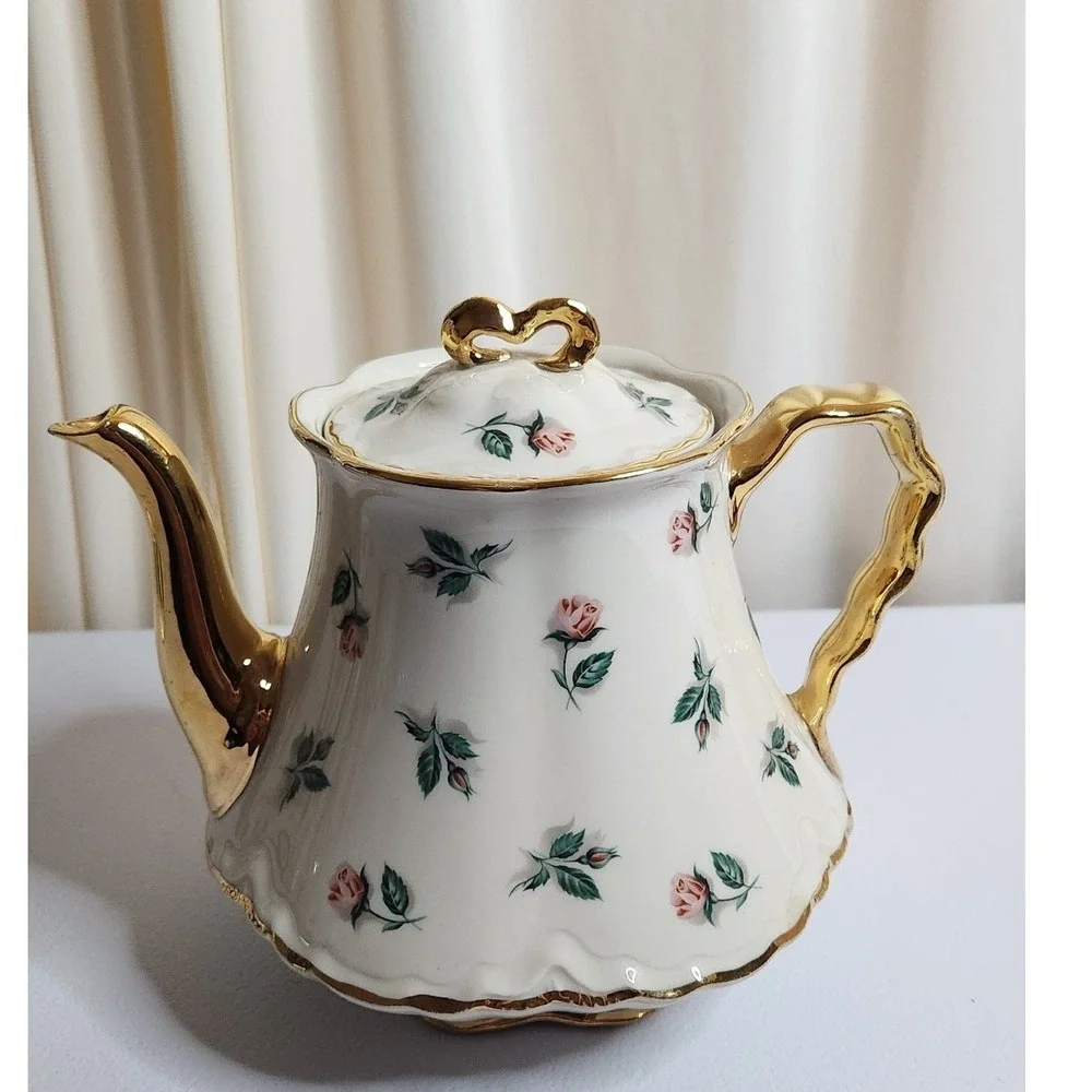Dixon Art Studios 22 KT Gold Trimmed Teapot